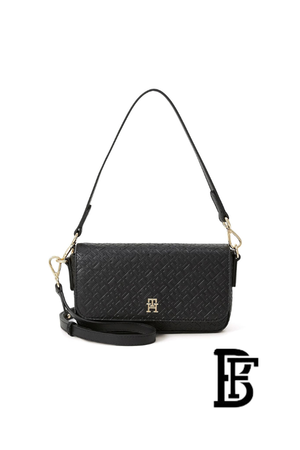Tommy Hilfiger Black Leather Women Handbag and cross Aw0Aw18002 – Elegant Everyday Crossbody and hand image 5