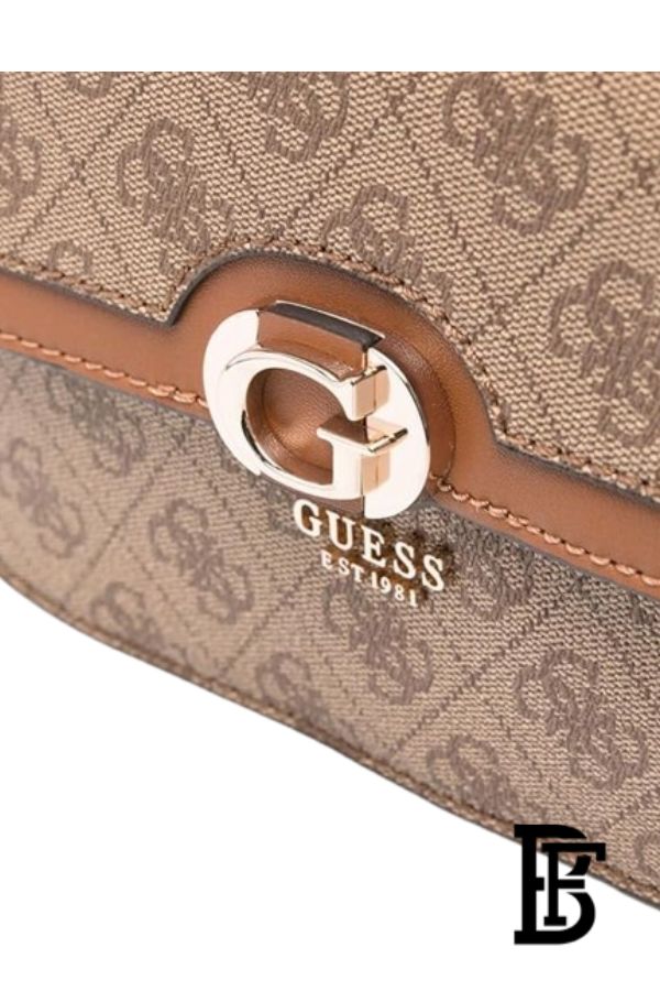 GUESS Orlina 4G Logo Mini Handbag for Women – Brown Crossbody Bag image 3