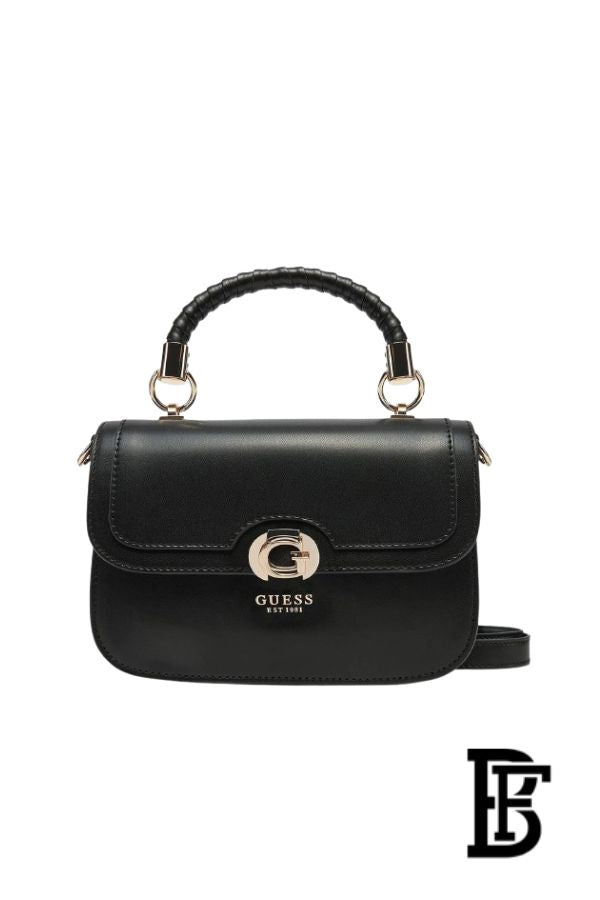 Guess Orlina Top Handle Flap Women’s Handbag – Black image 1