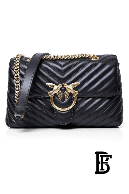 Pinko  Black Leather Women Handbag Pltt 1P22Z3 A03Z Z99Q  – Elegant Everyday Shoulder Bag image 0