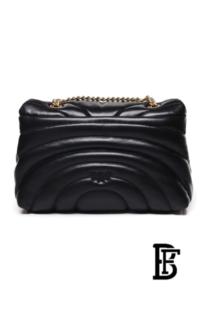 Pinko  Black Leather Women Handbag 100038A1Ex Z99Q  – Elegant Everyday Shoulder Bag image 4