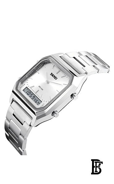 SKMEI  Men's Stainless Steel Watch SK1220 Silver-White image 2