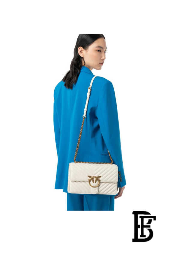 Pinko  White  Leather Women Handbag 100941A0Gk Z14Q – Elegant Everyday Shoulder Bag image 8