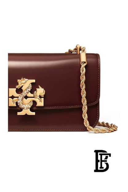 Tory Burch Burgundy Dark Red Leather Women Handbag 154785 – Elegant Everyday Shoulder Bag image 6