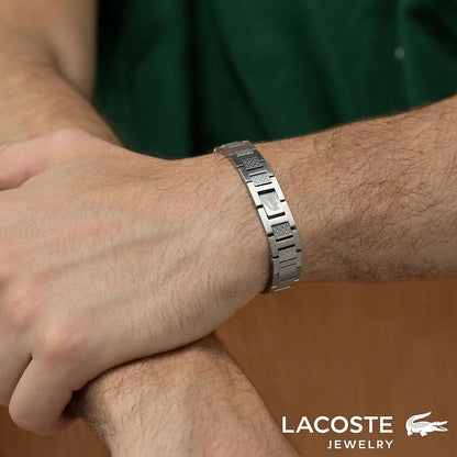 Lacoste Men's METROPOLE Collection Link Bracelet Embellished with Petit Piqué Pattern image 3