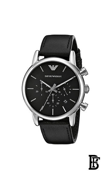 EMPORIO ARMANI Men's Leather Chronograph Watch AR1733 + Gift perfume Tester 30 ml image 2