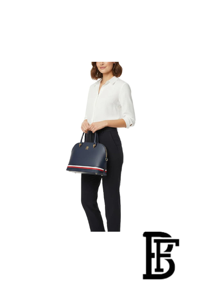 Tommy Hilfiger Navy Blue Leather Women Shoulder bag Bagand – Elegant Everyday Shoulder Bag image 2