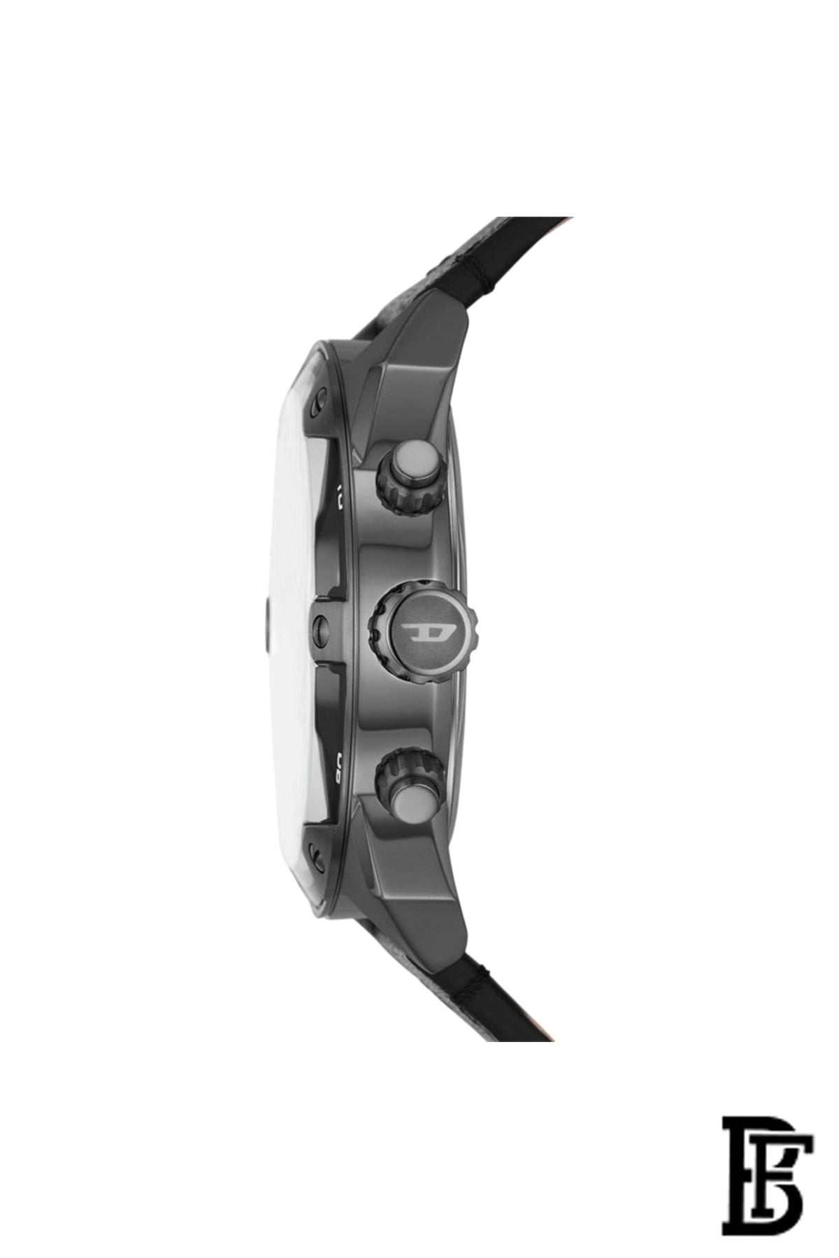 DZ-4626	Diesel Spiked Chronograph Black Leather Watch image 3
