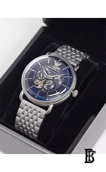 EMPORIO ARMANI Men's Aviator Water Resistance Stainless Steel Analog Watch AR60024 - 43 mm - Silver Automatic image 2
