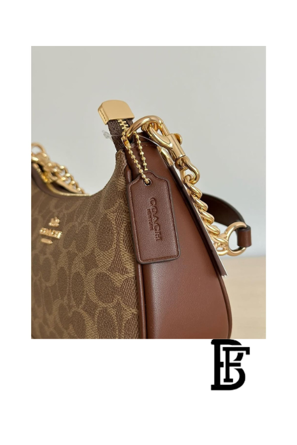 Coach Brown Women Shoulder Bag Cv933  – Elegant Everyday Shoulder Bag image 7