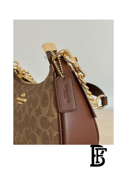 Coach Brown Women Shoulder Bag Cv933  – Elegant Everyday Shoulder Bag image 7