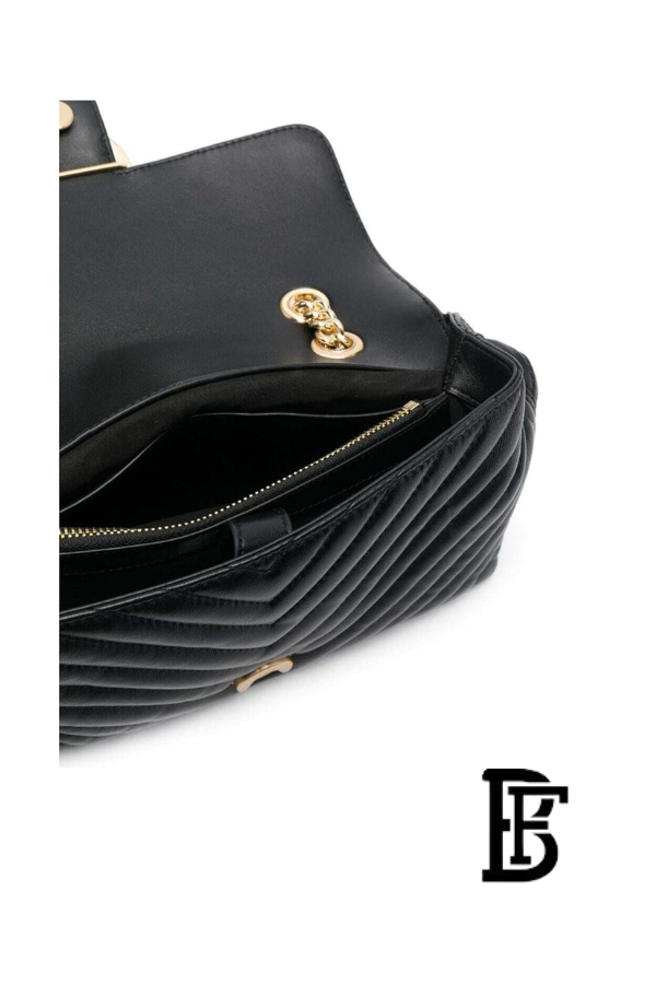 Pinko  Black Leather Women Handbag Pltt 1P22Z3 A03Z Z99Q  – Elegant Everyday Shoulder Bag image 5