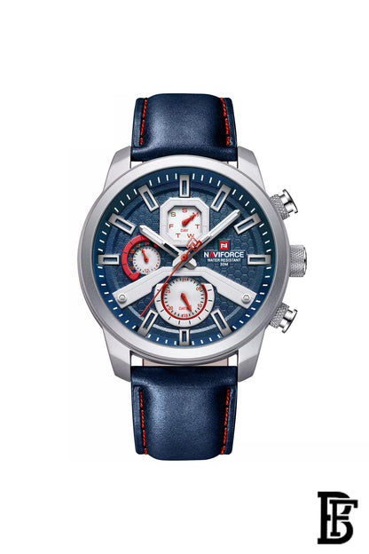 Naviforce NF9211L S/BE/BE Men's Chronograph Leather Watch image 0