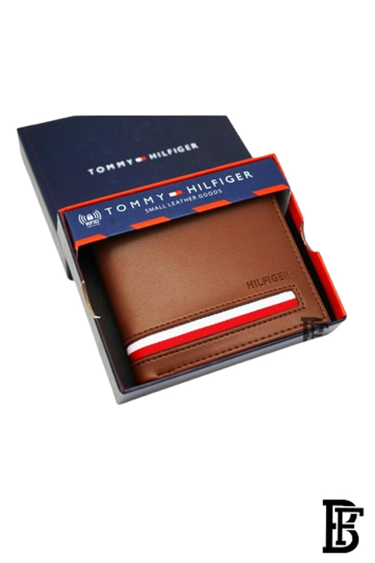tommy-Hilfiger-wallet-for-men-genuine-leather-brown-authentic image 0