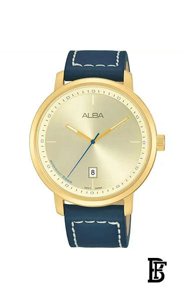Alba AS9F44X Men's Leather Quartz  Analog Wrist Watch   Warranty from Elaraby Group image 0