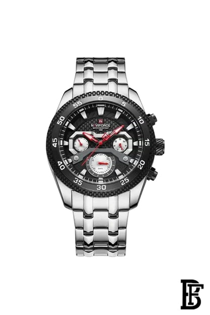 Naviforce NF9222 S/BE Men's Stainless Steel Chronograph Watch image 0