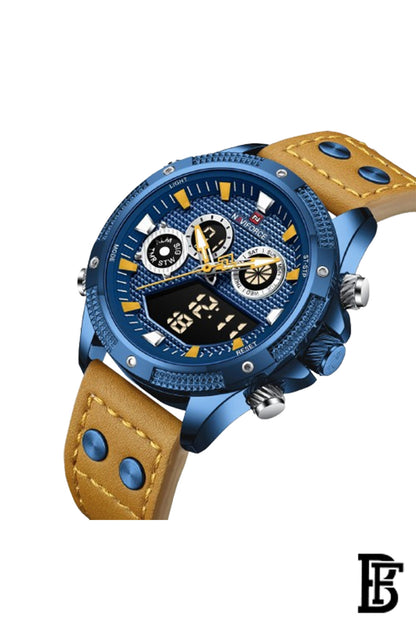 Naviforce NF9224 BE/BE/Y.BN     Men's Analog Leather Watch image 2