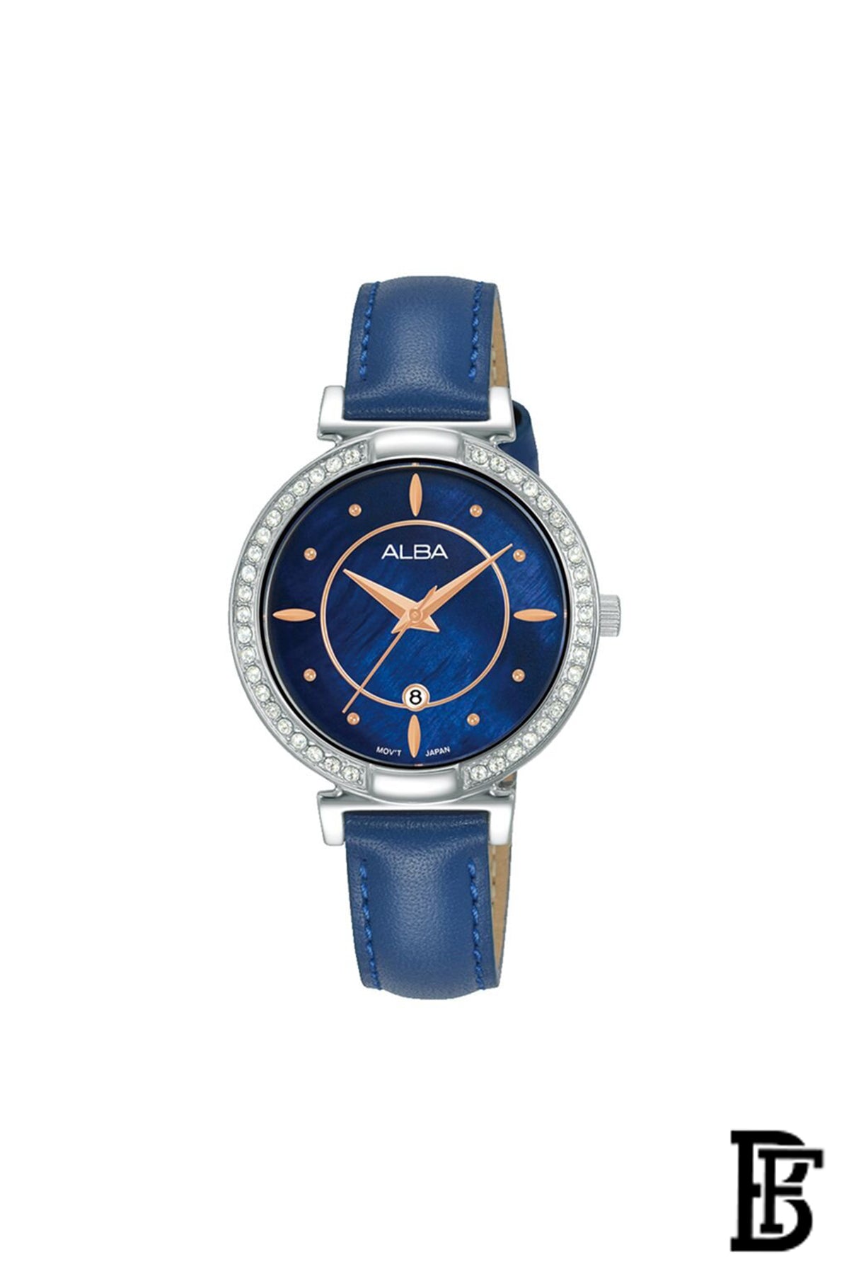 Alba AH7BF9X Women's Leather  Quartz Analog Wrist Watch   + Gift perfume tester 30 ml  Warranty from Elaraby Group image 2