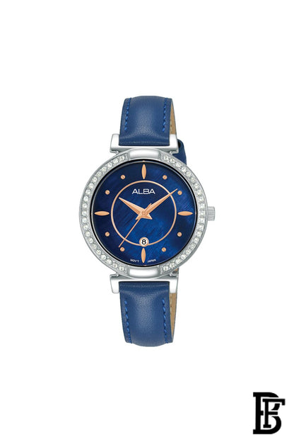 Alba AH7BF9X Women's Leather  Quartz Analog Wrist Watch   + Gift perfume tester 30 ml  Warranty from Elaraby Group image 2