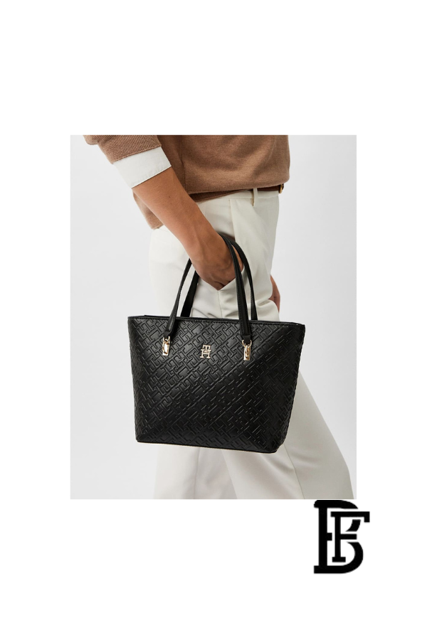 Tommy Hilfiger Black Leather Women Handbag Aw0Aw16002– Elegant Everyday Shoulder Bag image 11
