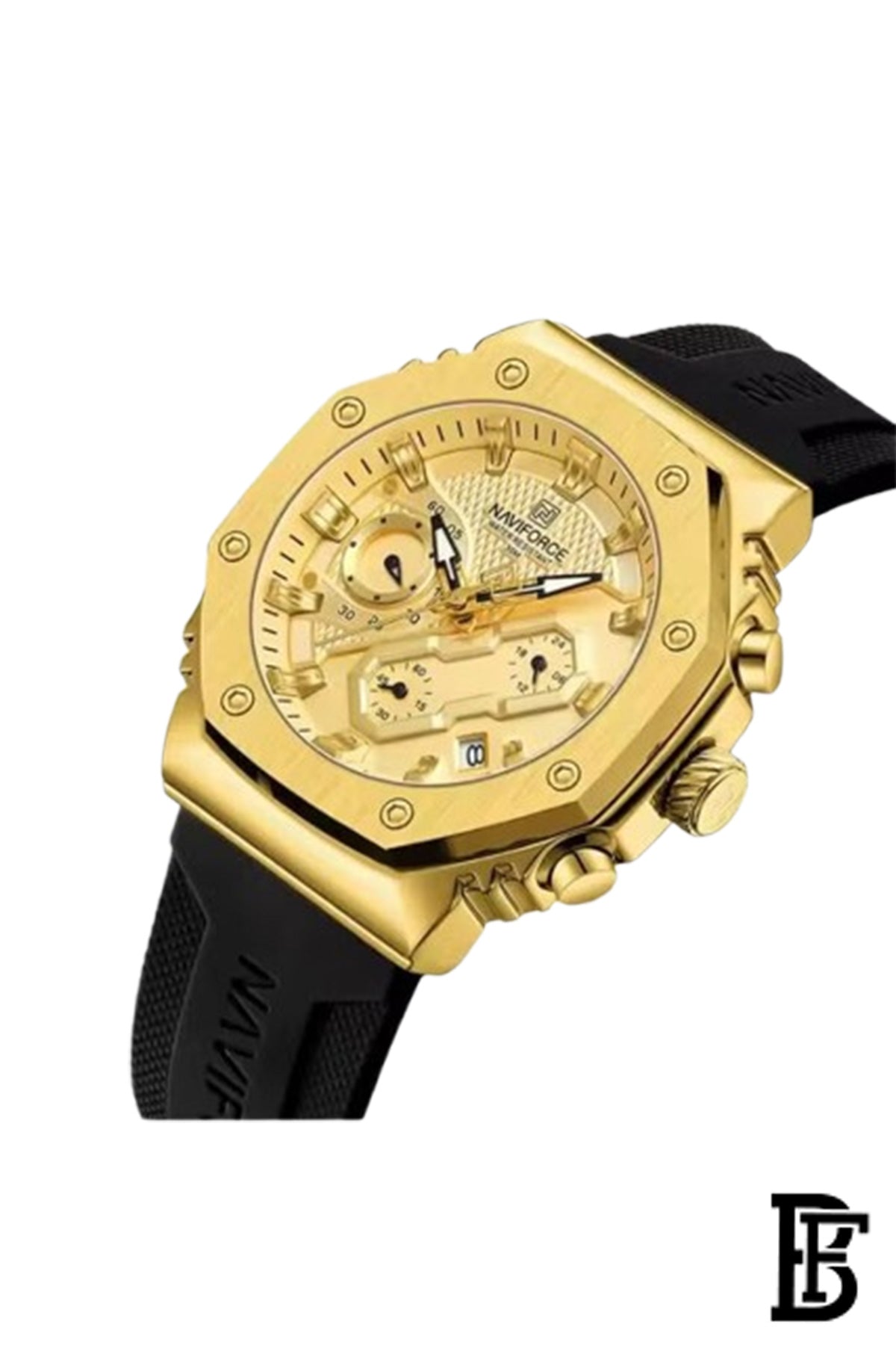 Naviforce NF8035L GBB  Women's Chronograph Silicone Watch image 2