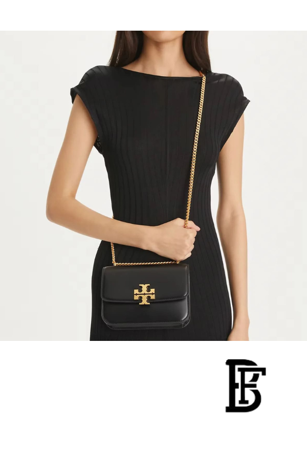 Tory Burch Black Leather Women Handbag 166169 001 – Elegant Everyday Shoulder Bag image 9