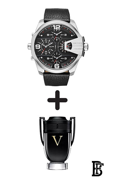 DIESEL Men's Uber Chief Water Resistant Chronograph Watch DZ7376 + Gift perfume Tester 30 ml image 0