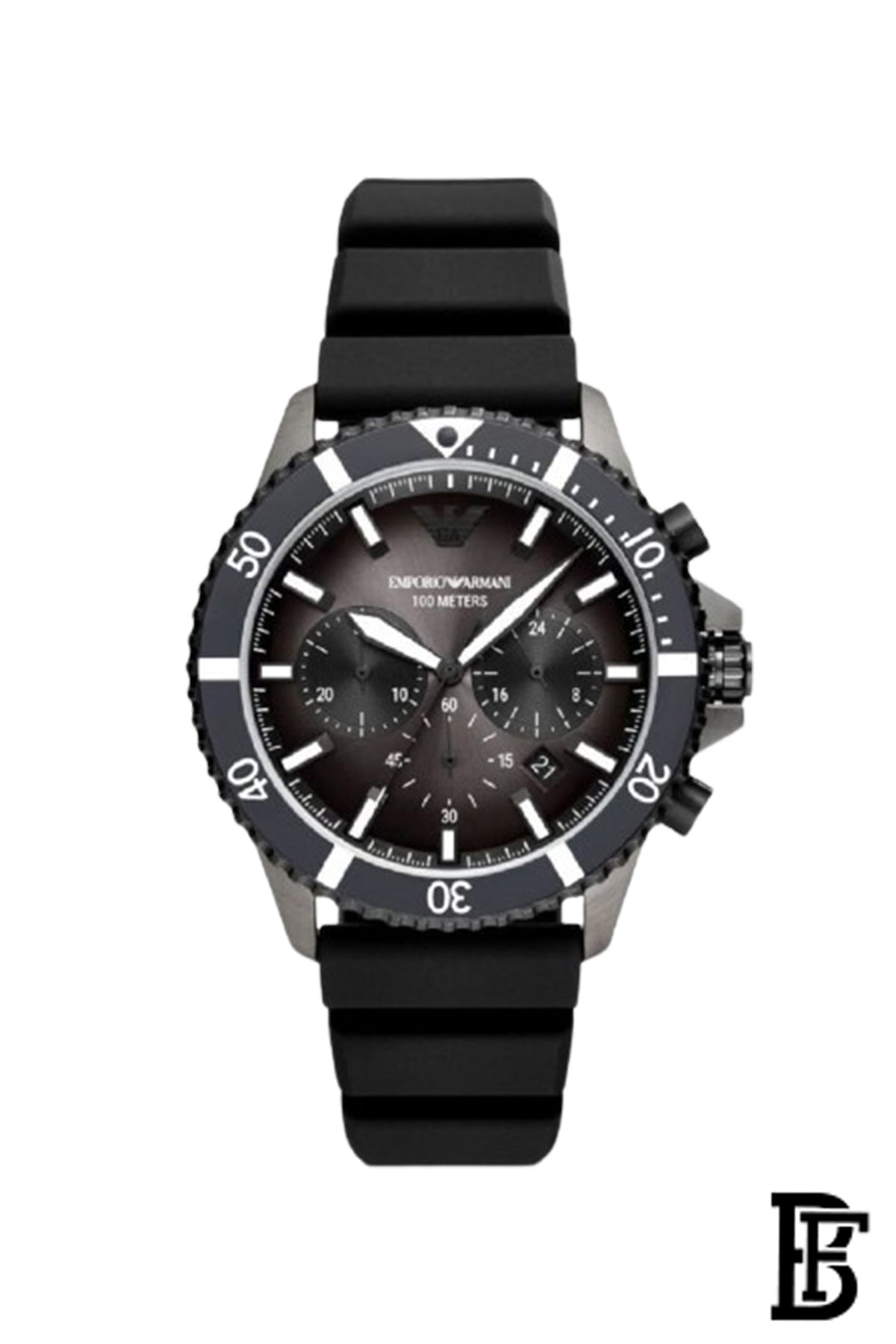 Emporio Armani Men's Chronograph Round Shape Silicone Strap Watch AR11515 image 1