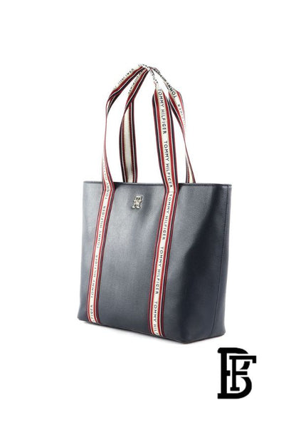 Tommy Hilfiger Navy Blue Leather Women Handbag Aw0Aw14218 – Elegant Everyday Handbag image 5