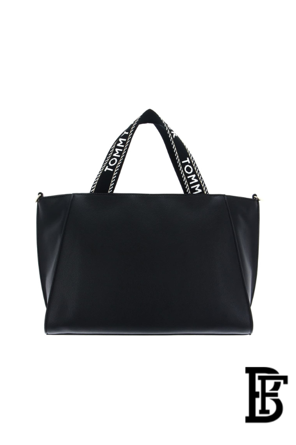 Tommy Hilfiger Black Leather Women Handbag AW0AW14469 BDS – Large Elegant Shoulder Bag image 5