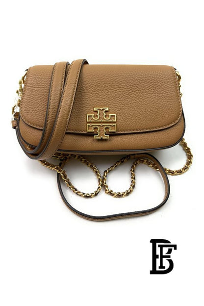 Tory Burch Brown Leather Women Handbag 138772  – Elegant Everyday Shoulder Bag image 3