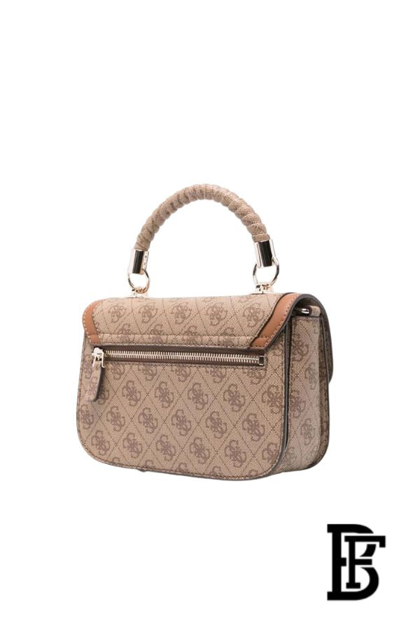 GUESS Orlina 4G Logo Mini Handbag for Women – Brown Crossbody Bag image 2