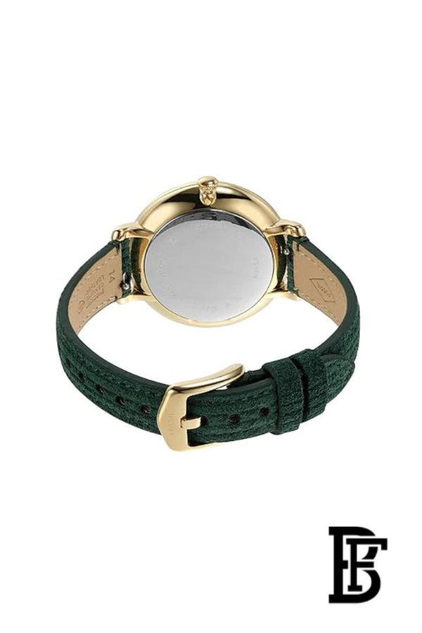 Fossil Jacqueline Multifunction Moonphase Mother of Pearl White Dial Green Leather Strap Watch for Women - ES5244 image 6