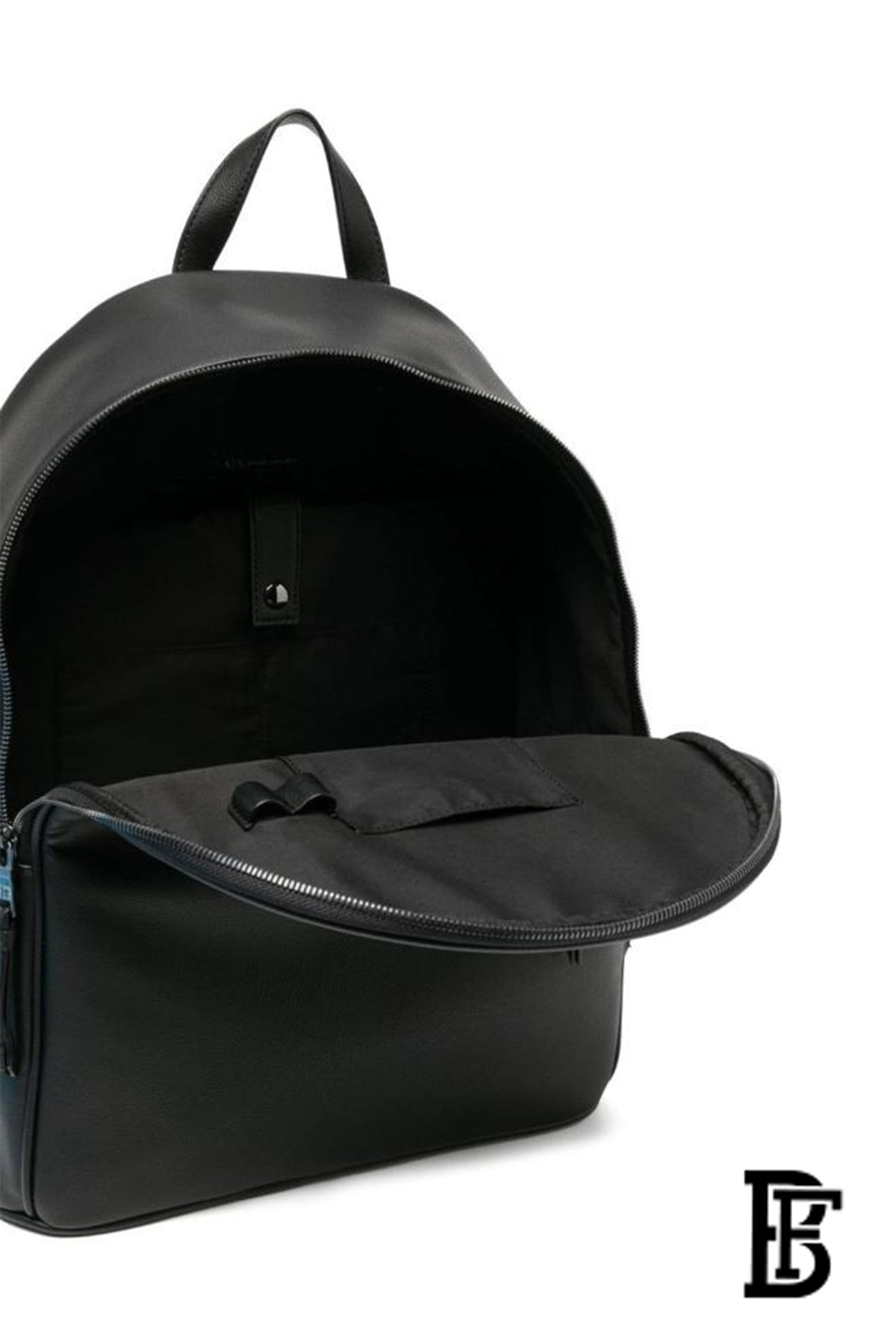 A|X ARMANI EXCHANGE mens Eco-leather Backpack, Black, One Size US image 2