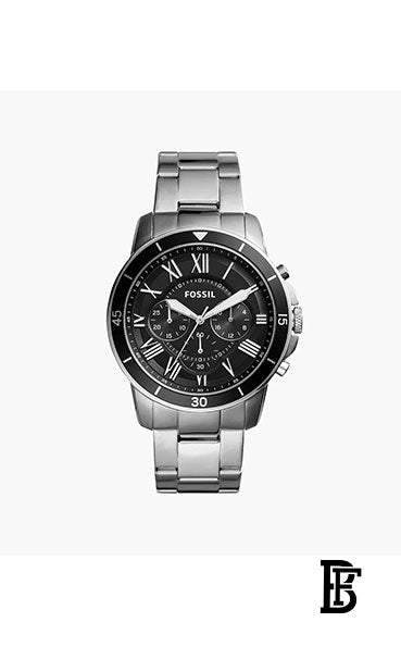 FOSSIL FS5236 Men's Analog Quartz Watch  - 44 mm - Silver + Gift perfume tester 30 ml image 2