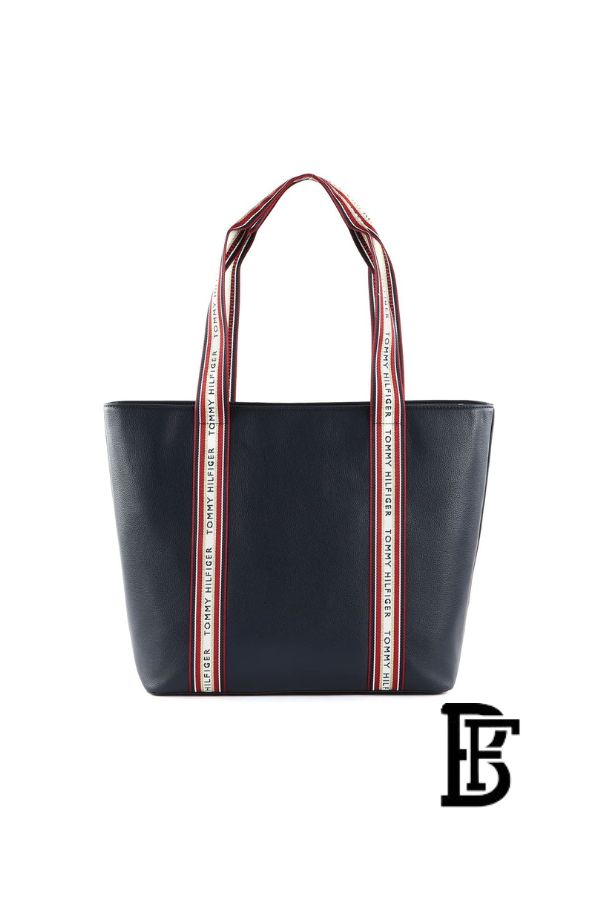 Tommy Hilfiger Navy Blue Leather Women Handbag Aw0Aw14218 – Elegant Everyday Handbag image 3