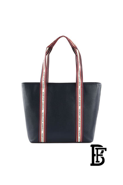Tommy Hilfiger Navy Blue Leather Women Handbag Aw0Aw14218 – Elegant Everyday Handbag image 3