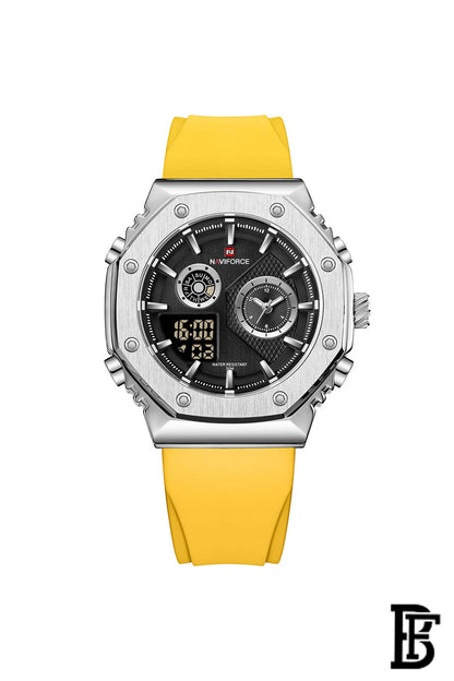 Naviforce NF9216T S/B/Y    Men's Analog Leather Watch image 1