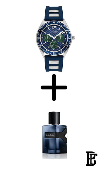 GUESS Men's Silicone Analog Wrist Watch W1167G1 + Gift perfume Tester 30 ml image 0