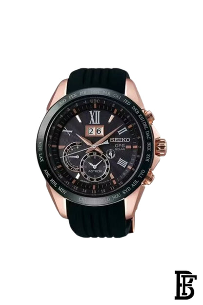 SEIKO Men's Hand Watch ASTRON Black Rubber Band, Black Dial SSE153J1 image 0