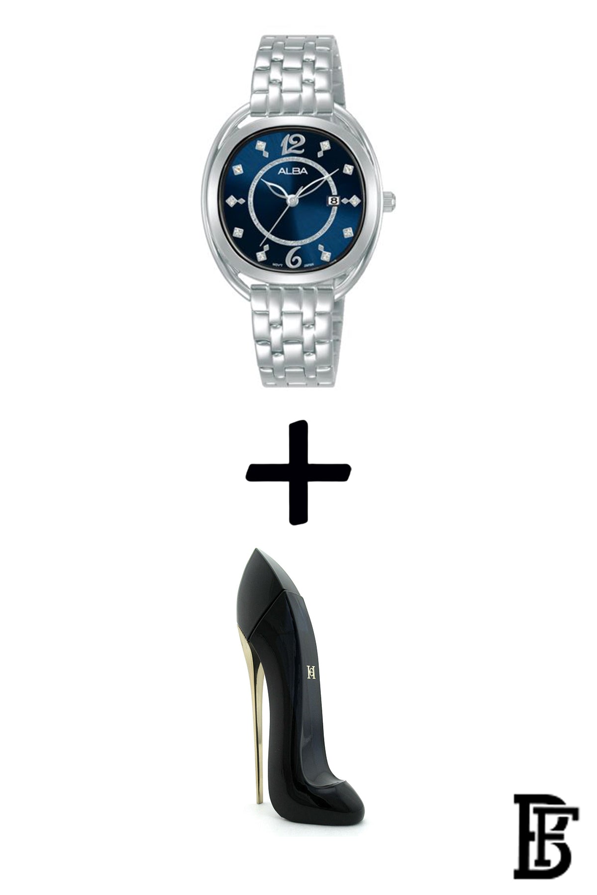 Alba AH7BH3X Women's  Stainless Steel Quartz Analog Wrist Watch + Gift perfume tester 30 ml Warranty from Elaraby Group image 0