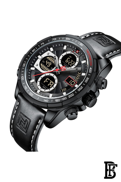 Naviforce NF9197L B/W/B  Men's Analog Leather Watch image 2