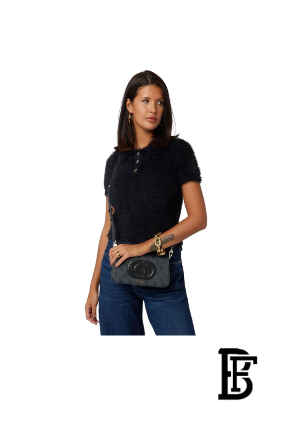 Guess Black Women Shoulder Bag Hwesg951320 – Elegant Everyday Shoulder Bag image 11