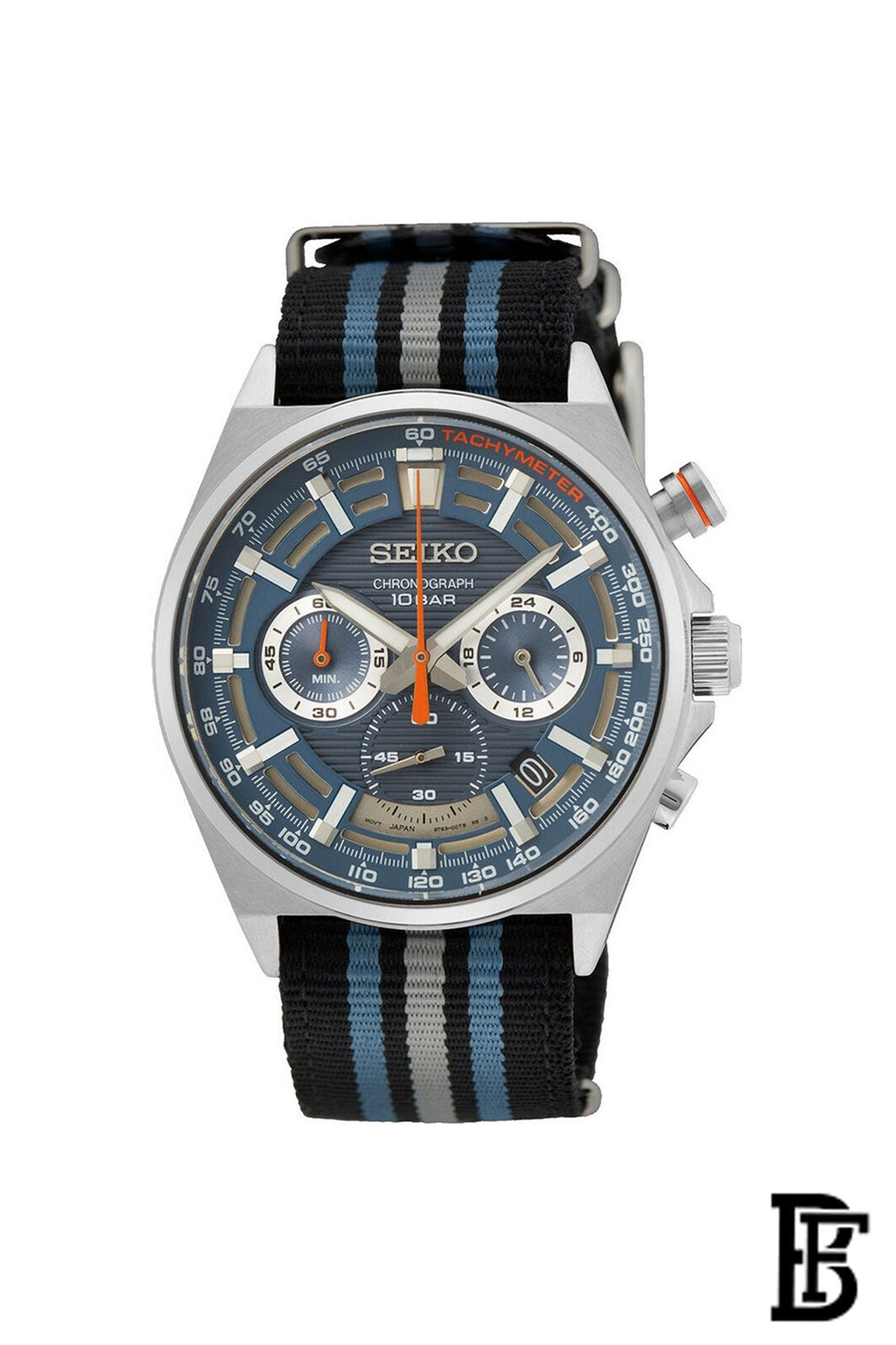SEIKO  SSB409P1 Men's Nylon  Quartz CHRONOGRAPH  Wrist Watch      Warranty from Elaraby Group image 1
