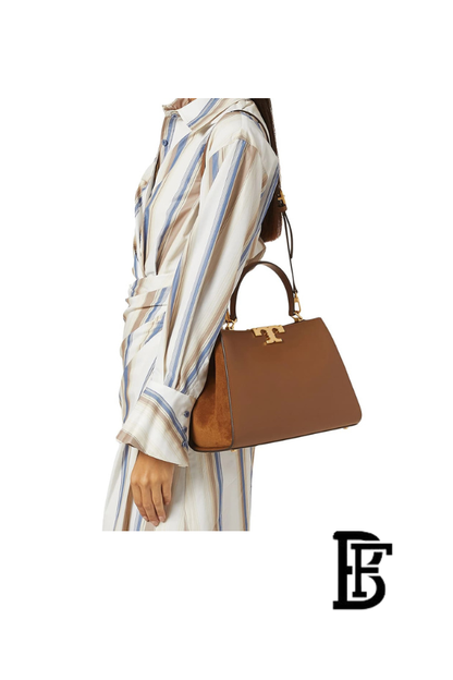 Tory Burch Brown Leather Women Handbag 137312909 – Elegant Everyday Shoulder Bag image 8