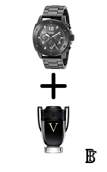 FOSSIL FS4927 Men's Metal Chronograph Wrist Watch  + Gift perfume tester 30 ml image 1