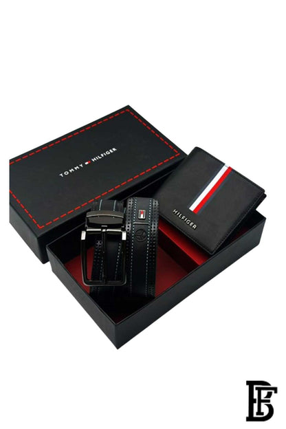 Tommy Hilfiger Set is a Men's Wallet and a Classic Black Belt image 0