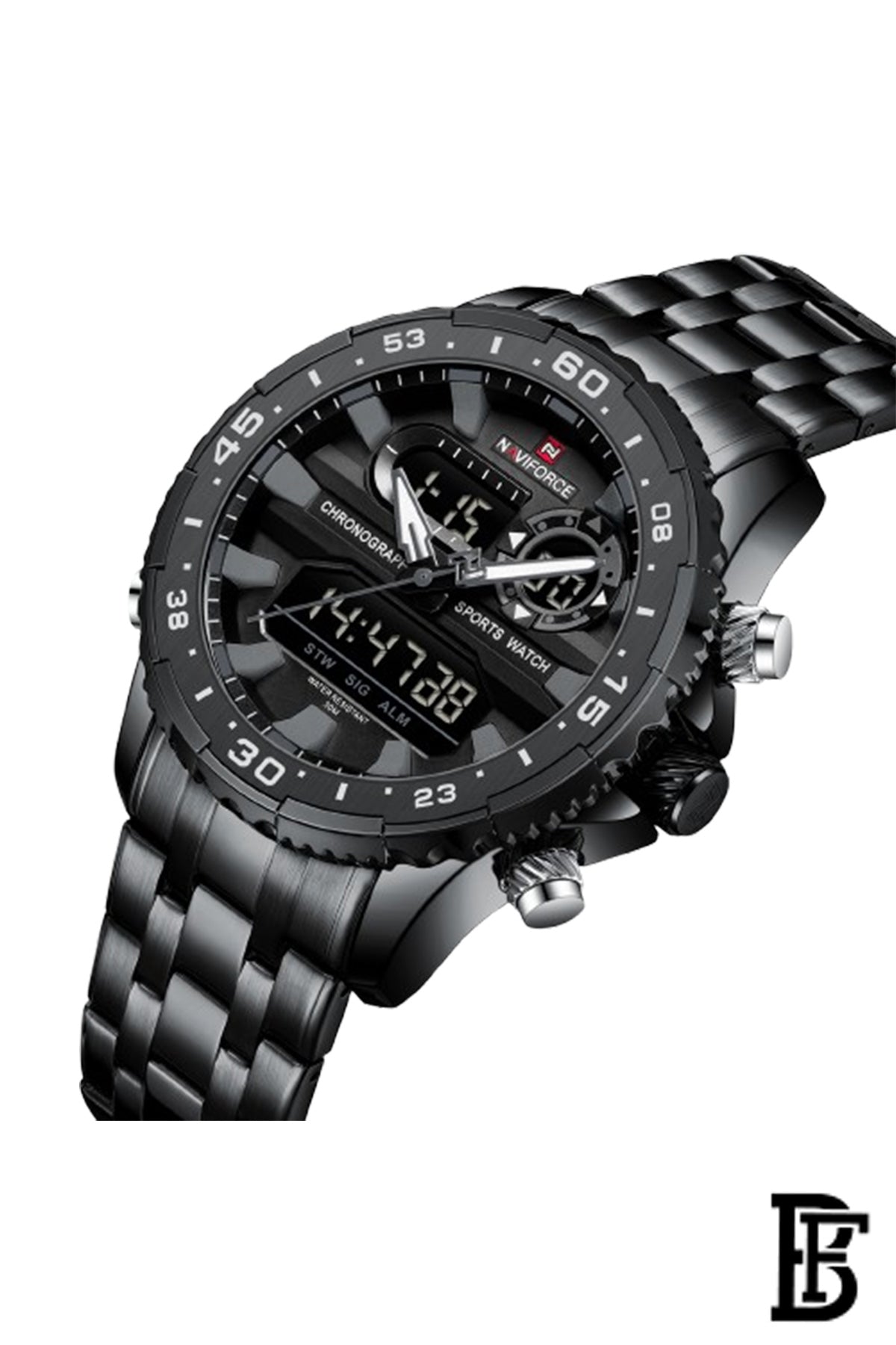NAVIFORCE NF9234 B/GY/B  MEN'S Stainless Steel Analog Wrist Watch image 2
