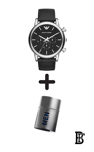 EMPORIO ARMANI Men's Chronograph Watch AR1828 + Gift perfume Tester 30 ml image 0