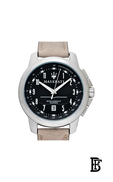 Maserati Men's Leather Analog Watch R8851121004 image 5